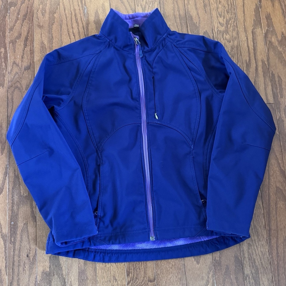 Diamond Double Women's Medium Purple Softshell Jacket Fleece Lined Outdoor‎ Zip